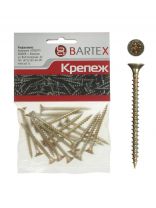 Саморез универсальный, диаметр 5х50 мм, 20 шт, оцинкованный, в ассортименте, пакет, Bartex