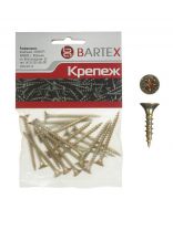 Саморез универсальный, диаметр 3х16 мм, 100 шт, оцинкованный, в ассортименте, пакет, Bartex