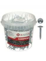 Саморез универсальный, с прессшайбой, острый, диаметр 4.2х19 мм, 1000 шт, банка, Bartex