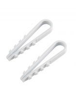 Хомут-дюбель 5-10 мм, нейлон, 100 шт, для круглого кабеля, белый, TDM Electric, ДХК-10, SQ0539-0001