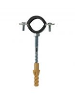 Хомут для крепления трубы, 1"1/4, 40-45 мм, со шпилькой и дюбелем, РосТурПласт, 29194