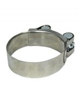 Хомут обжимной червячный усиленный, 20-22 мм, оцинкованный, индивидуальная упаковка, MasterProf, ИС.140802