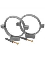 Хомут для крепления трубы, 4", пластик, 2 шт, со шпилькой и дюбелем, индивидуальная упаковка, MasterProf, ИС.130169