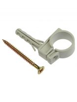 Хомут для крепления трубы, 2", пластик, 2 шт, с дюбелем, индивидуальная упаковка, MasterProf, ИС.130168