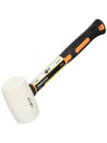 Киянка 225 г, резина, белая, рукоятка фибергласовая, Pobedit, 2541325