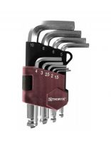 Набор ключей имбусовых, HKSB9S, 9 предметов, Thorvik, 1.5-10 мм, короткие с шаром, 53063