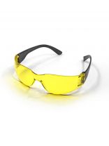 Очки защитные, поликарбонат, ударопрочные, открытого типа, желтые, 22-3-034
