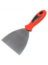 Шпатель нержавеющая сталь, 120 мм, прямой, шорт, рукоятка пластик, Bartex, 2770040955