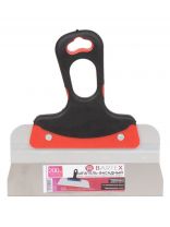 Шпатель фасадный, нержавеющая сталь, 200 мм, прямой, рукоятка двухкомпонентная, Bartex, Евро, 615025