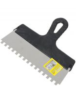 Шпатель для клея, нержавеющая сталь, зубчатый, 25 зуб, 8х8 мм