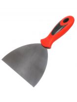Шпатель нержавеющая сталь, 140 мм, прямой, шорт, рукоятка пластик, Bartex, 2770040956