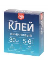 Клей для виниловых обоев, Русские узоры, 200 г, 5-6 рулонов, картонная коробка, 00092