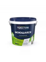Краска водно-дисперсионная, Престиж, W-4, акриловая, универсальная, моющаяся, влагостойкая, матовая, супербелая, 1.4 кг