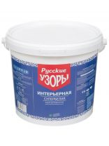 Краска водно-дисперсионная, Русские узоры, интерьерная, матовая, супербелая, 2.7 кг