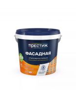 Краска водно-дисперсионная, Престиж, F20 ВД-АК-101, акриловая, фасадная, влагостойкая, матовая, супербелая, 1.4 кг