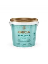 Краска водно-дисперсионная, Erica, акриловая, универсальная, моющаяся, влагостойкая, матовая, белая, 1.4 кг