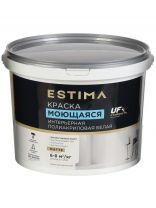 Краска водно-дисперсионная, Estima, полиакриловая, интерьерная, моющаяся, матовая, белая, 13 кг