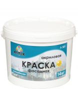 Краска водно-дисперсионная, Оптимист, Латек Л301, акриловая, фасадная, влагостойкая, матовая, 14 кг