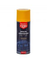 Эмаль аэрозольная, Русские узоры, универсальная, алкидная, глянцевая, желтая, 520 мл