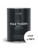 Эмаль Elcon, декоративная, термостойкая, быстросохнущая, кремнийорганическая, глянцевая, белая, 0.8 кг, 700°С