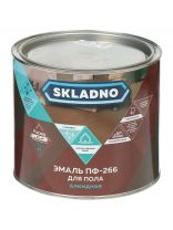 Эмаль Skladno, ПФ-266, алкидная, глянцевая, красно-коричневая, 1.8 кг