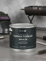 Эмаль Elcon, термостойкая, быстросохнущая, кремнийорганическая, матовая, черная, 0.4 кг, 1200°С