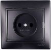 Розетка без Заземления Керамика Lezard Mira 701-4242-121 Черный, Пластик / Лезард
