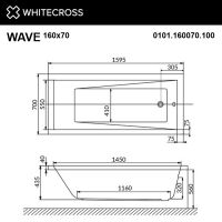 Акриловая ванна WHITECROSS Wave 160x70 схема 4