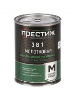 Эмаль Престиж, с молотковым эффектом, быстросохнущая, алкидная, полуглянцевая, белая, 0.8 кг