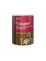 Эмаль Расцвет, с молотковым эффектом, алкидно-стирольная, глянцевая, серебристая, 0.8 кг