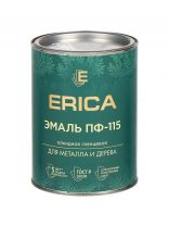 Эмаль Erica, ПФ-115, для внутренних и наружных работ, алкидная, глянцевая, лимонная, 0.8 кг