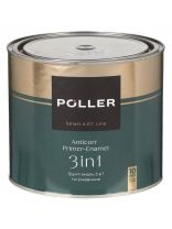 Грунт-эмаль Poller, по ржавчине, алкидная, глянцевая, графитовый серый, RAL 7024, 2 л