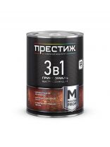 Грунт-эмаль Престиж, Мастер, по ржавчине, быстросохнущая, смоляная, белая, 0.9 кг