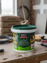 Лак VGT, антисептик, полуглянцевый, акриловый, бесцветный, для внутренних и наружных работ, 0.9 кг
