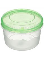 Контейнер пищевой пластик, 1.5 л, 16х16х11 см, в ассортименте, круглый, Альтернатива, М1166