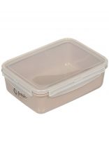 Контейнер пищевой пластик, 1.4 л, 21х15.5х7.5 см, капучино, прямоугольный, Idea, Фреш, М 1424