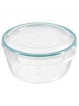 Контейнер пищевой пластик, 2.3 л, 20.6х20.6х11 см, прозрачный, круглый, герметичный, Homver, 221161618/02