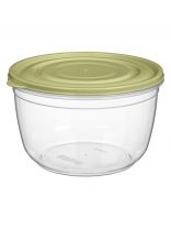 Контейнер пищевой пластик, 2.1 л, зеленый, круглый, IDIland, FLEXY, 231111418/09