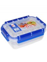 Контейнер пищевой пластик, 0.8 л, 16х11.5х7.6 см, прямоугольный, герметичный, Милих, 06331