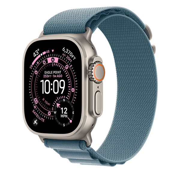 Apple Watch Ultra 3 GPS, 49mm, Natural Titanium + ремешок Alpine Loop «Light Blue»