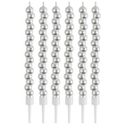 1502-6726 Свечи Пузыри серебро, золото 12см 6шт