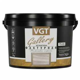 Декоративная Штукатурка Фактурная VGT Gallery TS 05 18кг для Внутренних и Наружных Работ, Белая / ВГТ Штукатурка Фактурная.