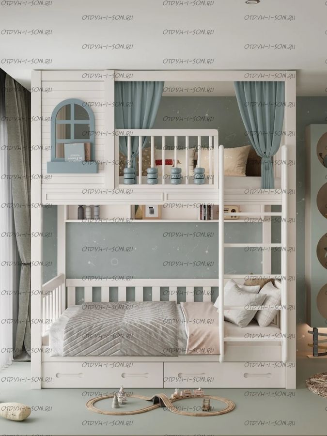 Кровать двухъярусная, Кровать-домик Sky №310