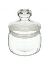 Банка для сыпучих продуктов, стекло, 0.42 л, 10х10х13.5 см, с крышкой, Pasabahce, Cesni, 97554B