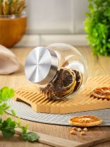 Банка для сыпучих продуктов, стекло, 0.4 л, с крышкой, Манхеттен, Y6-6495