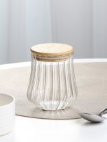 Банка для сыпучих продуктов, стекло, 0.4 л, с крышкой, Daniks, Бонн, Y4-11005