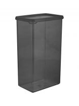 Банка для сыпучих продуктов, пластик, 1.65 л, 12.5х8.5х21 см, с крышкой, Plast team, Black, PT170810621