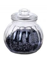 Банка для сыпучих продуктов, стекло, 1.3 л, 14.5х14.5х16 см, с крышкой, Mallony, Bolla, 003608