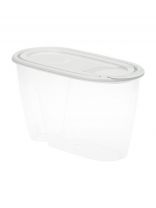 Банка для сыпучих продуктов, пластик, 0.9 л, с крышкой, Idea, М 1220, смоки