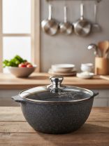 Казан алюминий, антипригарное покрытие, 4 л, Гранит, с крышкой, Мечта, 54701